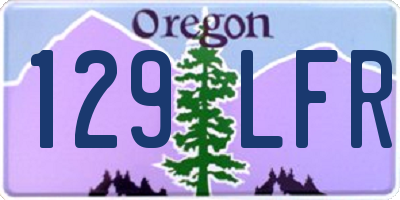 OR license plate 129LFR