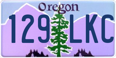 OR license plate 129LKC
