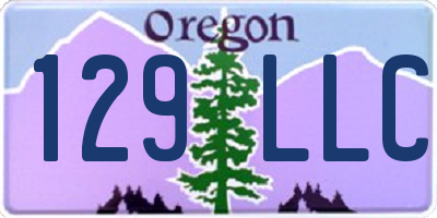 OR license plate 129LLC
