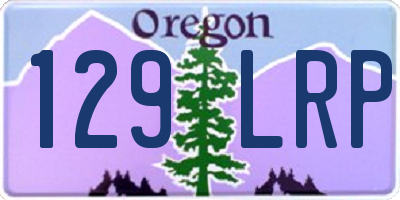 OR license plate 129LRP
