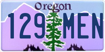OR license plate 129MEN