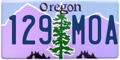 OR license plate 129MOA