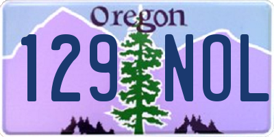 OR license plate 129NOL