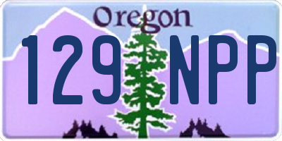 OR license plate 129NPP