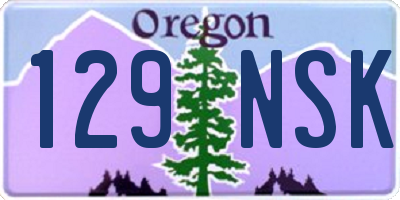 OR license plate 129NSK