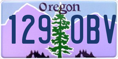 OR license plate 129OBV