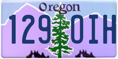 OR license plate 129OIH