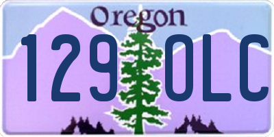 OR license plate 129OLC