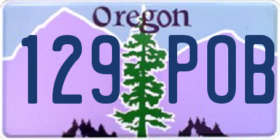 OR license plate 129POB