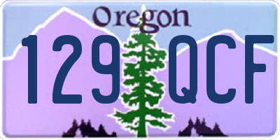 OR license plate 129QCF