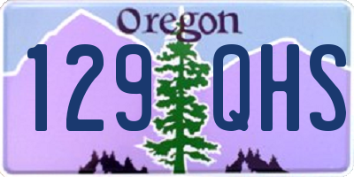 OR license plate 129QHS