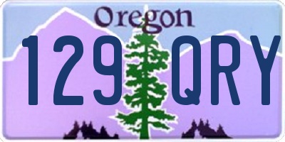 OR license plate 129QRY