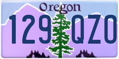 OR license plate 129QZO