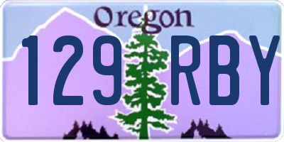 OR license plate 129RBY