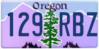 OR license plate 129RBZ