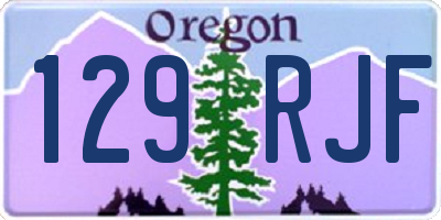 OR license plate 129RJF