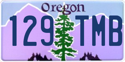 OR license plate 129TMB
