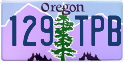 OR license plate 129TPB
