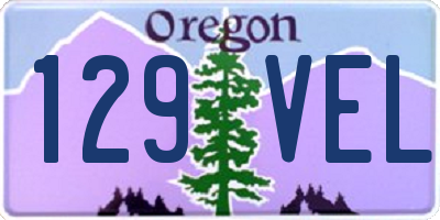 OR license plate 129VEL