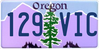 OR license plate 129VIC