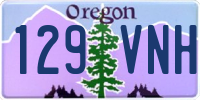 OR license plate 129VNH