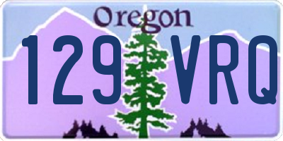OR license plate 129VRQ