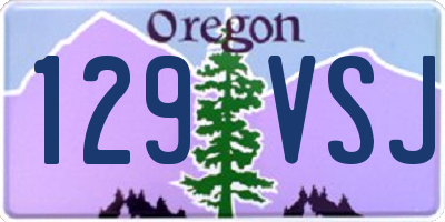 OR license plate 129VSJ