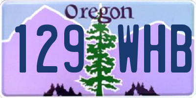 OR license plate 129WHB