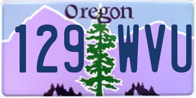 OR license plate 129WVU