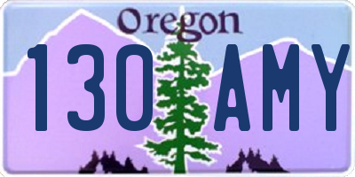 OR license plate 130AMY