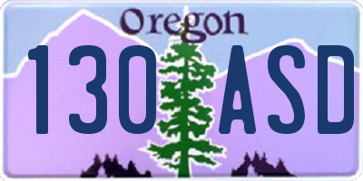 OR license plate 130ASD