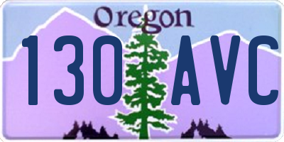 OR license plate 130AVC