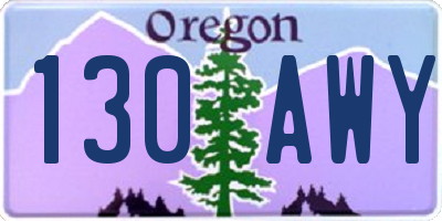 OR license plate 130AWY