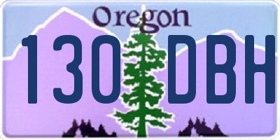 OR license plate 130DBH
