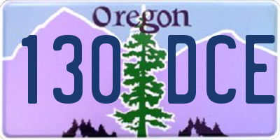 OR license plate 130DCE
