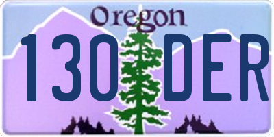 OR license plate 130DER