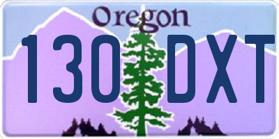 OR license plate 130DXT