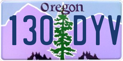 OR license plate 130DYV