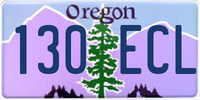 OR license plate 130ECL