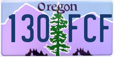 OR license plate 130FCF