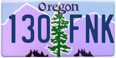 OR license plate 130FNK