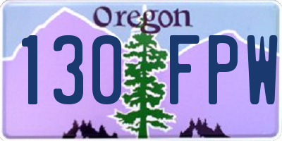 OR license plate 130FPW