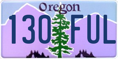 OR license plate 130FUL