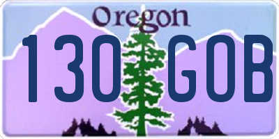 OR license plate 130GOB