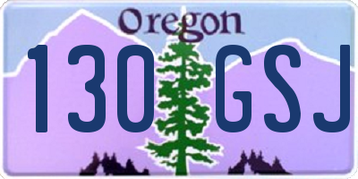 OR license plate 130GSJ