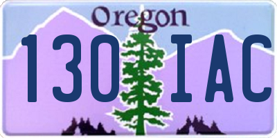 OR license plate 130IAC