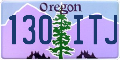 OR license plate 130ITJ