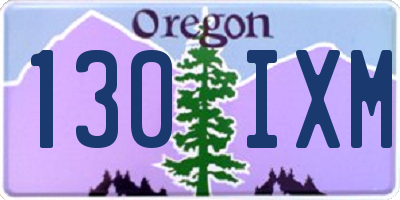OR license plate 130IXM