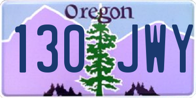 OR license plate 130JWY