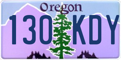 OR license plate 130KDY